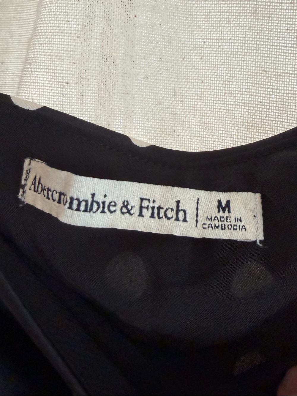Abercrombie & Fitch Polka Dot High Rise Satin Midi Skirt - Picture 5 of 9
